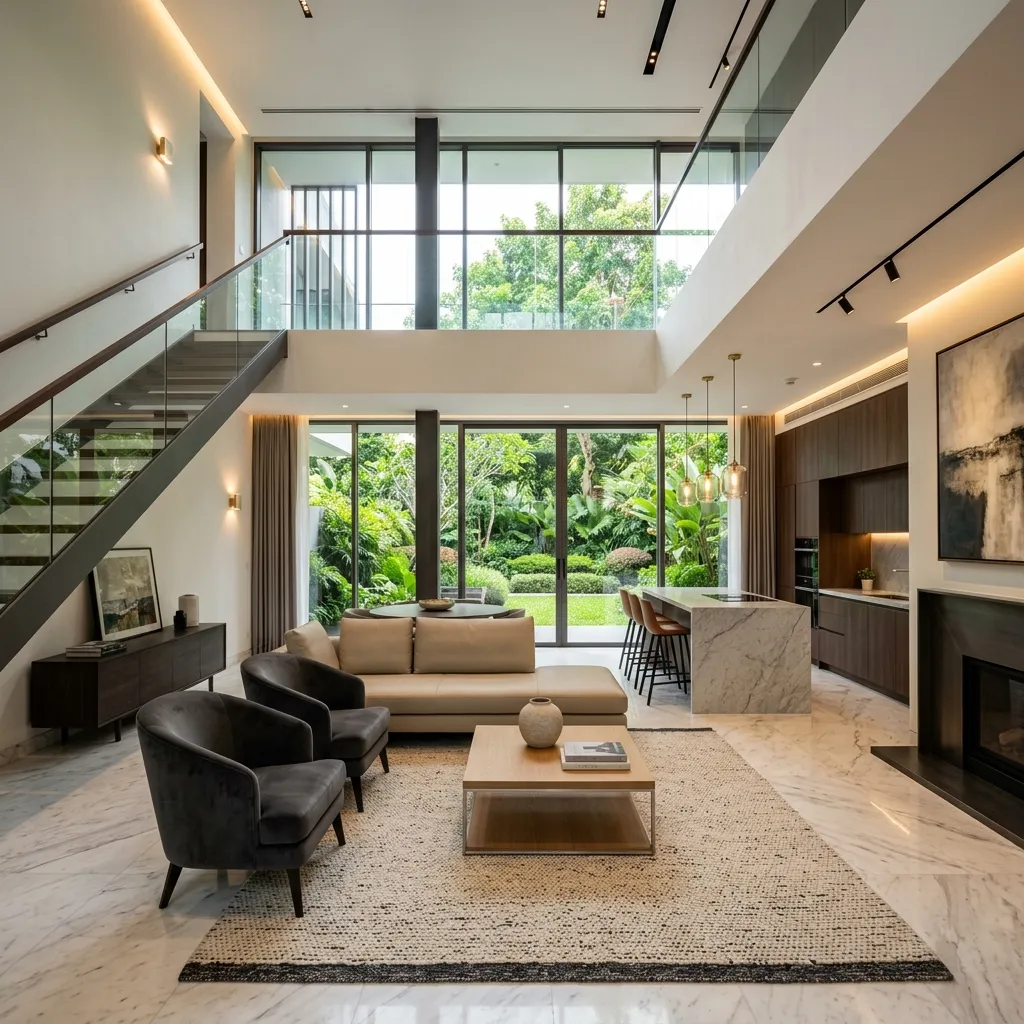 Interior de duplex moderno diseñado profesionalmente