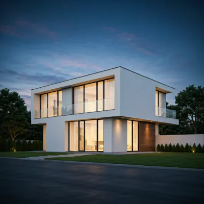 Arquitectura de Casa Moderna Minimalista en Tucumán